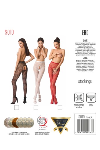 open tights S010 black by Passion Erotic Line