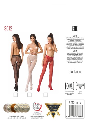 ouvert Strumpfhose S012 weiß von Passion Erotic Line