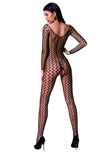 schwarzer ouvert Bodystocking BS068 von Passion