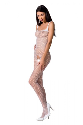 weißer ouvert Bodystocking BS071 von Passion