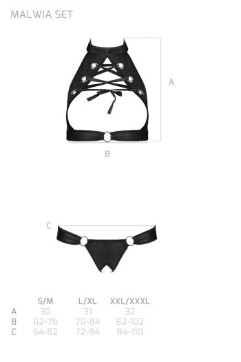 black faux leather Bikini PA596231 - L/XL