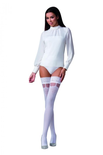 Holdups Stockings ST121 white - 3/4