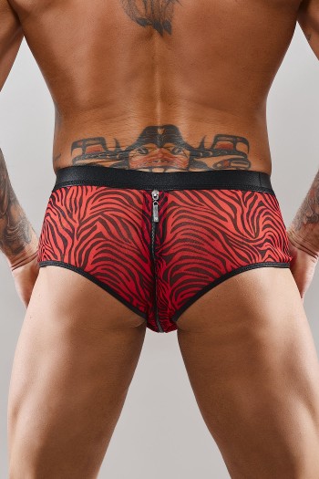 mesh brief REFranco001 black/red - 2XL