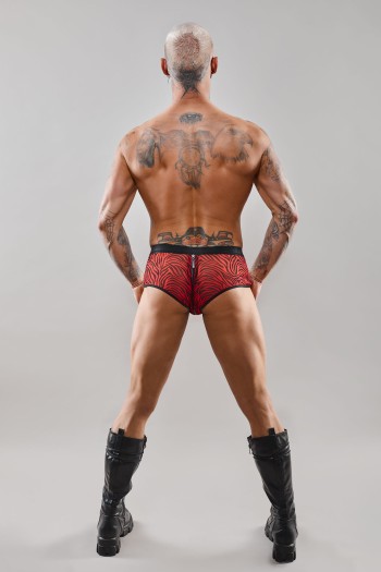 mesh brief REFranco001 black/red - XL