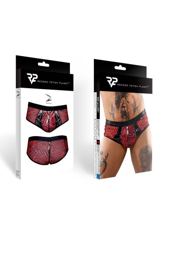 mesh brief REFranco001 black/red - 2XL