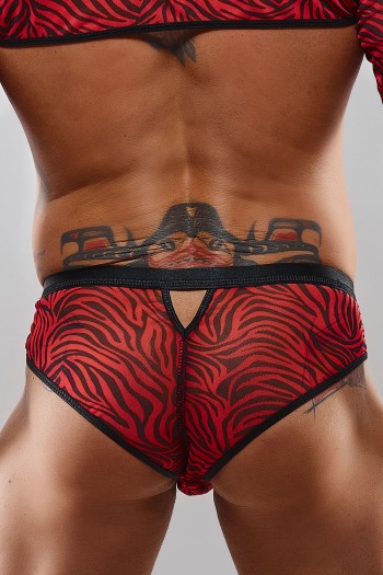 mesh brief RESamuel001 black/red - M