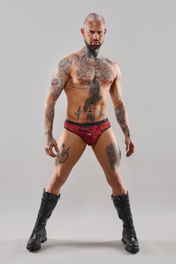 mesh brief RESamuel001 black/red - M