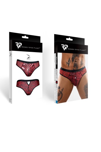 mesh brief RESamuel001 black/red - M