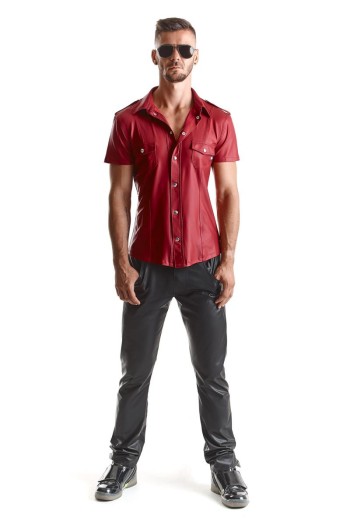 Herren Hemd RMCarlo001 rot - 4XL