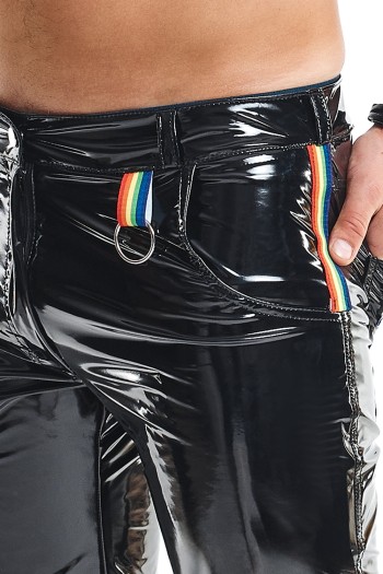 Herren PVC Hose RMValerioRBW schwarz - XL