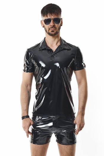 Polo PVC Shirt RMRodolfoPVC black - XL