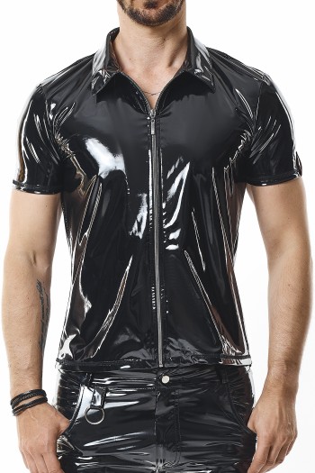 PVC Herren Polo Shirt RMRoccoPVC schwarz - 2XL