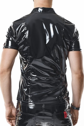 PVC Herren Polo Shirt RMRoccoPVC schwarz - 2XL