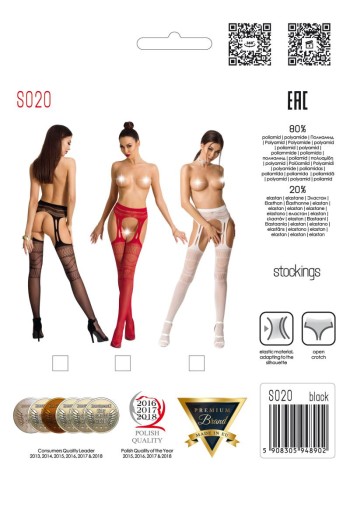 ouvert Strumpfhose S020 weiß von Passion Erotic Line