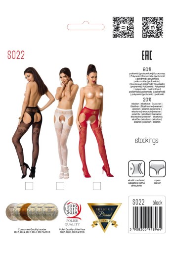 open tights S022 white by Passion Erotic Line