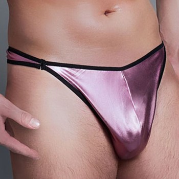 pinker String Tanga MC/9027 Speed S/M aus Wetlook Material von Andalea Dessous