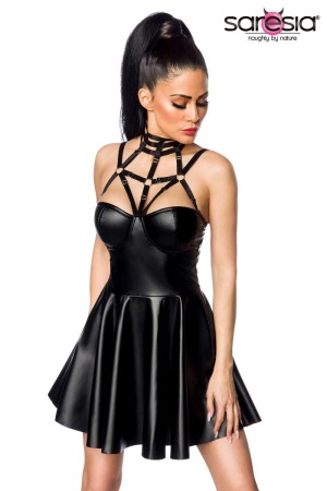 Harness-Wetlook-Minikleid 18266 - XL/2XL