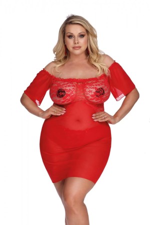 red Chemise AA052940 - 5XL/6XL