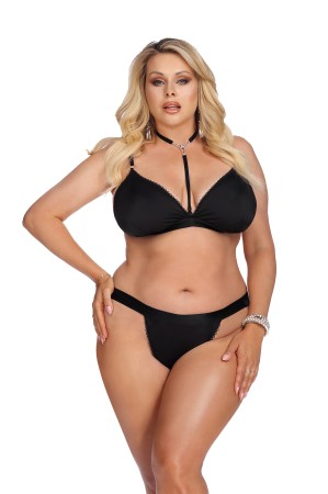 schwarzes Set AA053631 von Anais Apparel Plus Size