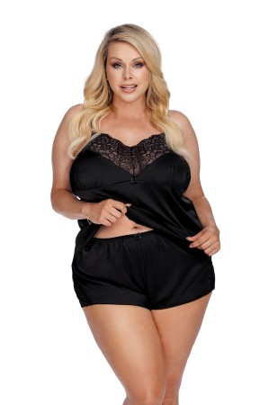 schwarzes Set AA053634 von Anais Apparel Plus Size