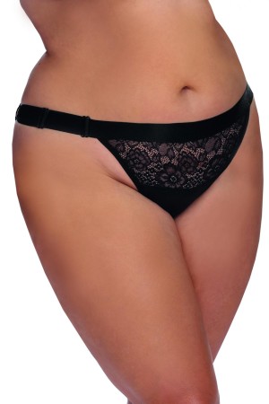 schwarzer Knickers mit Spitze AA053643 von Anais Apparel Plus Size