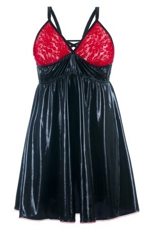 black/red chemise SB/1003 42/44 Sexy Base