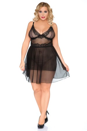 schwarzes Chemise SB/1010 38/40 Sexy Base