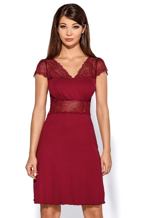 Nachtkleid Helen Burgund L