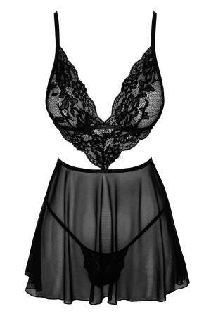 KISS242 Negligee aus Netz und Spitze - L/XL