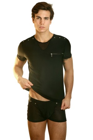 black T-Shirt Open Spirit M by Look Me