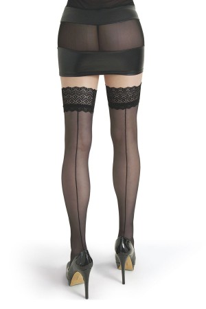 Hold-ups Stockings Lola T3/4 nero by Legg Story