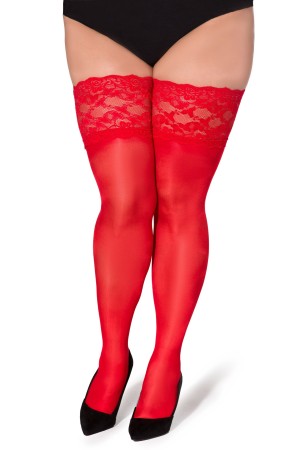 Hold-ups Stockings Paloma red T9/10