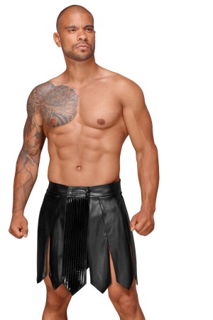 Eco leather men's gladiator skirt H053 - M