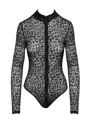 F287 Body floccato leopardato - 3XL