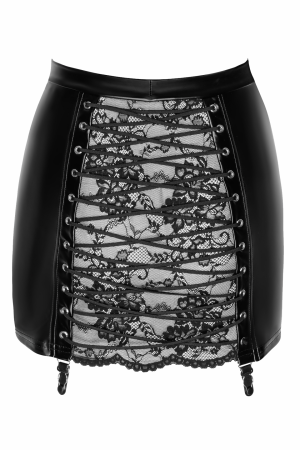 F341 miniskirt with back lacing - L