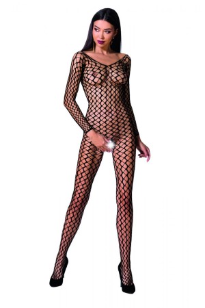 schwarzer ouvert Bodystocking BS068 von Passion