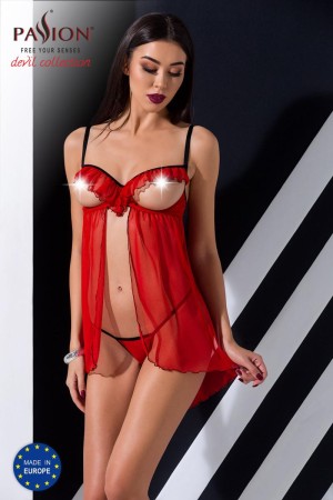 rotes ouvert Chemise Cherry - L/XL