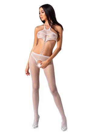 white ouvert Bodystocking BS080 - S/L