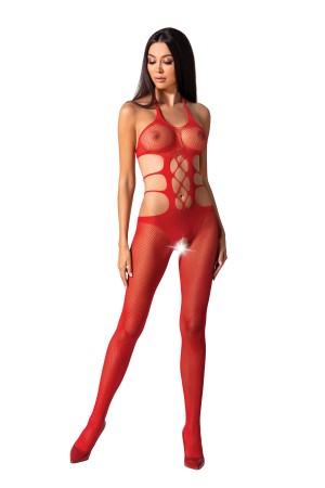 roter ouvert Bodystocking BS084 - S/L