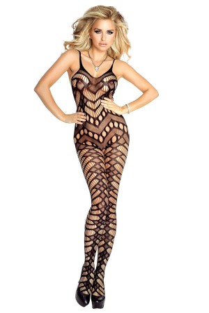 schwarzes Bodystocking ouvert PR4688 von Provocative