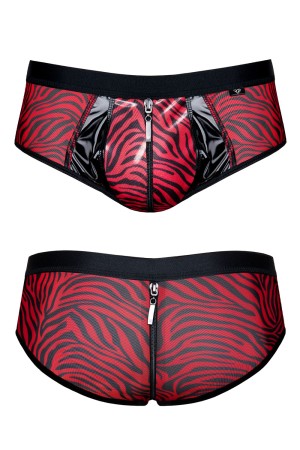 mesh brief REFranco001 black/red - S