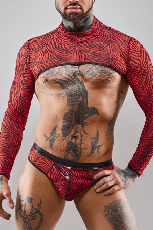 Crop Top RELeonel001 black/red by RFP Razor’s Edge Collection