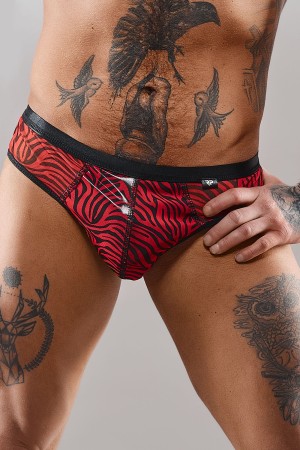 mesh brief RESamuel001 black/red - L