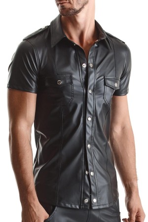 Herren Hemd RMLuca001 schwarz von Regnes Fetish Planet