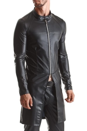 Herren Mantel RMMario001 schwarz von Regnes Fetish Planet