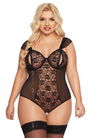 schwarzer Body ouvert 1901 von Softline Plus Size Collection