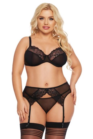 schwarzes 3-teiliges Set 1903 von Softline Pluse Size Collection