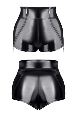 black vinyl Shorts TDMona001 - 2XL