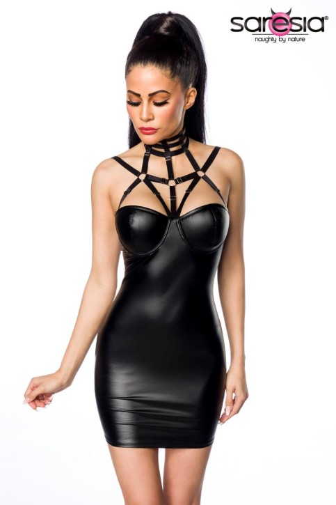 Harness-Wetlook-Minidress 18265 - XL/2XL