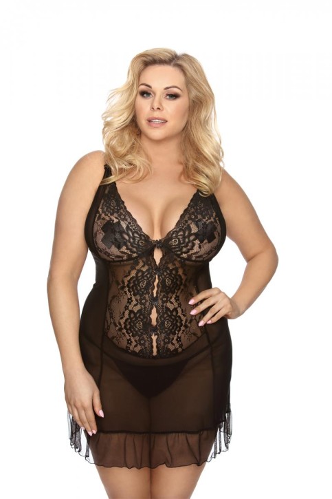 schwarzes Negligee AA052178 - XL/2XL